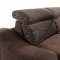 Ronaldo Sectional Sofa in Brown Fabric by ESF w/Sleeper