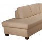 Vanilla Leather Modern Sectional Sofa w/Optional Ottoman