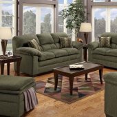 Forest Fabric Sofa and Loveseat Set w/Optional Chair & Ottoman