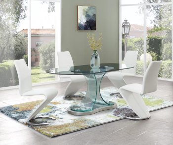 D1713DT Dining Table by Global w/Optional D9002DC White Chairs [GFDS-D1713DT-D9002DC-WH]