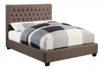 Chloe 300530 Upholstered Bed in Brown Fabric by Coaster [CRB-300530 Chloe]