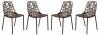 Devon Set of 4 Indoor/Outdoor Chairs DC23BR - Brown - LeisureMod