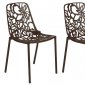 Devon Set of 4 Indoor/Outdoor Chairs DC23BR - Brown - LeisureMod