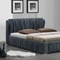 24740 Hazlett Upholstered Bed by Acme in Gray Fabric