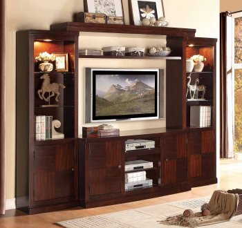 Benecia 8002 Wall Unit in Espresso by Homelegance [HEWU-8002 Benecia]