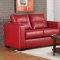 34756 Tamale Sofa & Loveseat Set in Red Vinyl by Chelsea