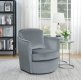 904090 Set of 2 Swivel Accent Chairs in Grey Velvet by Coaster