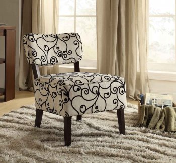 Orson Accent Chair 1191F2S Set of 2 in Fabric by Homelegance [HECC-1191F2S Orson]