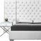 Grande Upholstered Bed in White Velvet Fabric by Meridian