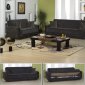 Fume Fabric Elegant Living Room w/Sleeper Sofa & Storage