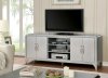 Sade 74" Contemporary Style TV Console CM5441 in Silver