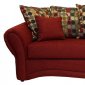 Red Fabric Traditional Sofa & Loveseat Set w/Optional Chair