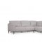 Tampa Sectional Sofa 54970 54990 Pearl Gray Leather by Mi Piace