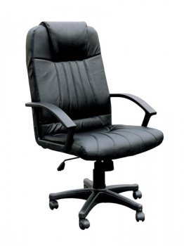 Modern Office Chair With Black Bycast Leather Upholstery [AMOC-213-2336]