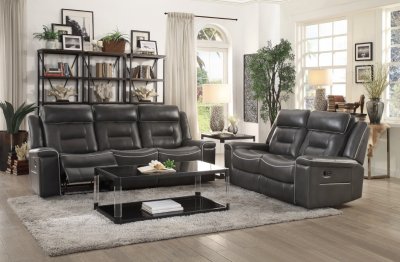 Darwan Recliner Sofa 9999DG in Dark Gray by Homelegance