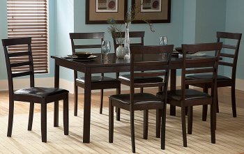 2433 Market 7Pc Dining Set by Homelegance in Dark Cherry [HEDS-2433-60 Market]