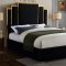 Hugo Bed in Black Velvet Fabric by Meridian