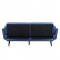 Nafisa Adjustable Sofa & Ottoman LV00823 in Blue Fabric by Acme