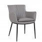 Kani Dining Armchair Set of 2 in Gray Leather by J&M