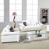 2926 Sofa Set in White Bonded Leather by VIG