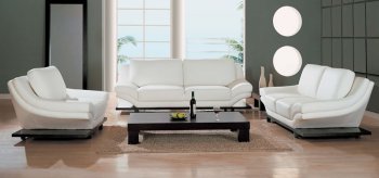 White Leather Match Modern Living Room Sofa [GFS-757]