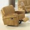 Tan or Olive Velvet Chenille Reclining Livng Room Sofa w/Options