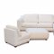 White Top Grain Leather Modern Zen Sectional Sofa w/Options