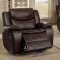 Bastrop Reclining Sofa 8230BRW in Dark Brown by Homelegance