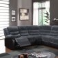 U93935 Motion Sectional Sofa in Grey Fabric by Global