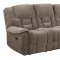 U101 Motion Sofa in Taupe Fabric by Global w/Options