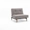 Splitback Sofa Bed in Gray w/Wooden Legs by Innovation w/Options