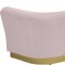 Bellini Sofa 669 in Pink Velvet Fabric by Meridian w/Options