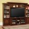 Antique Style Vintage Oak Transitional Premier Aspen Wall Unit