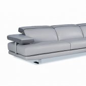 8754 Sectional Sofa in Full Grey Italian Leather by J&M