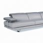 8754 Sectional Sofa in Full Grey Italian Leather by J&M