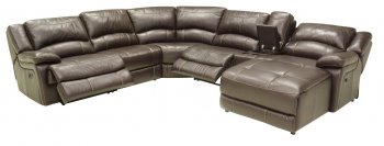 Mahogany Full Leather Contemporary Reclining 6PC Sectional Sofa [CHFSS-FL-Rosa-V1]