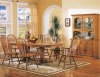 Medium Warm Oak Finish Classic Dining Table w/Optional Items