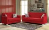 Donatella Sofa Bed in Red Fabric by Casamode w/Options