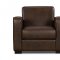 Rich Brown Premium Bonded Leather Modern Accent Chair