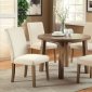 CM3555RT Sorrel I 5Pc Dining Set in Rustic Oak w/Ivory Chairs