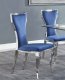 Azriel Dining Chair DN01192 Set of 2 in Blue Velvet by Acme