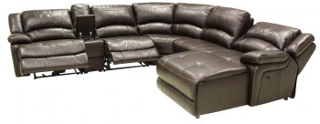 Mahogany Full Leather 6PC Modern Reclining Sectional Sofa [CHFSS-FL-Rosa-V2]