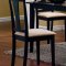 Black Finish 5 Pc Contemporary Dinette With Solid Wood Design