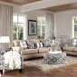 Bernadette Sofa SM8200 in Beige Stain-Resistant Fabric w/Options