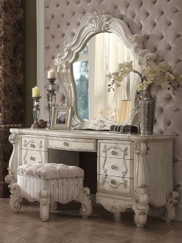 Versailles Vanity Desk 21137 in Bone White by Acme w/Options [AMVA-21137 Versailles]