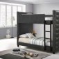 Helms Bunk Bed 405061 in Grey Leatherette by Coaster