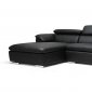 Ferdinan Sectional Sofa Black Faux Leather - Wholesale Interiors