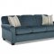 Mayhew Sofa in Blue Fabric by Klaussner w/Queen Sleeper