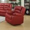 G949 Motion Sofa & Loveseat in Red Bonded Leather by Glory