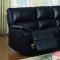 F6629 Reclining Sectional Sofa by Boss in Black Bonded Leather